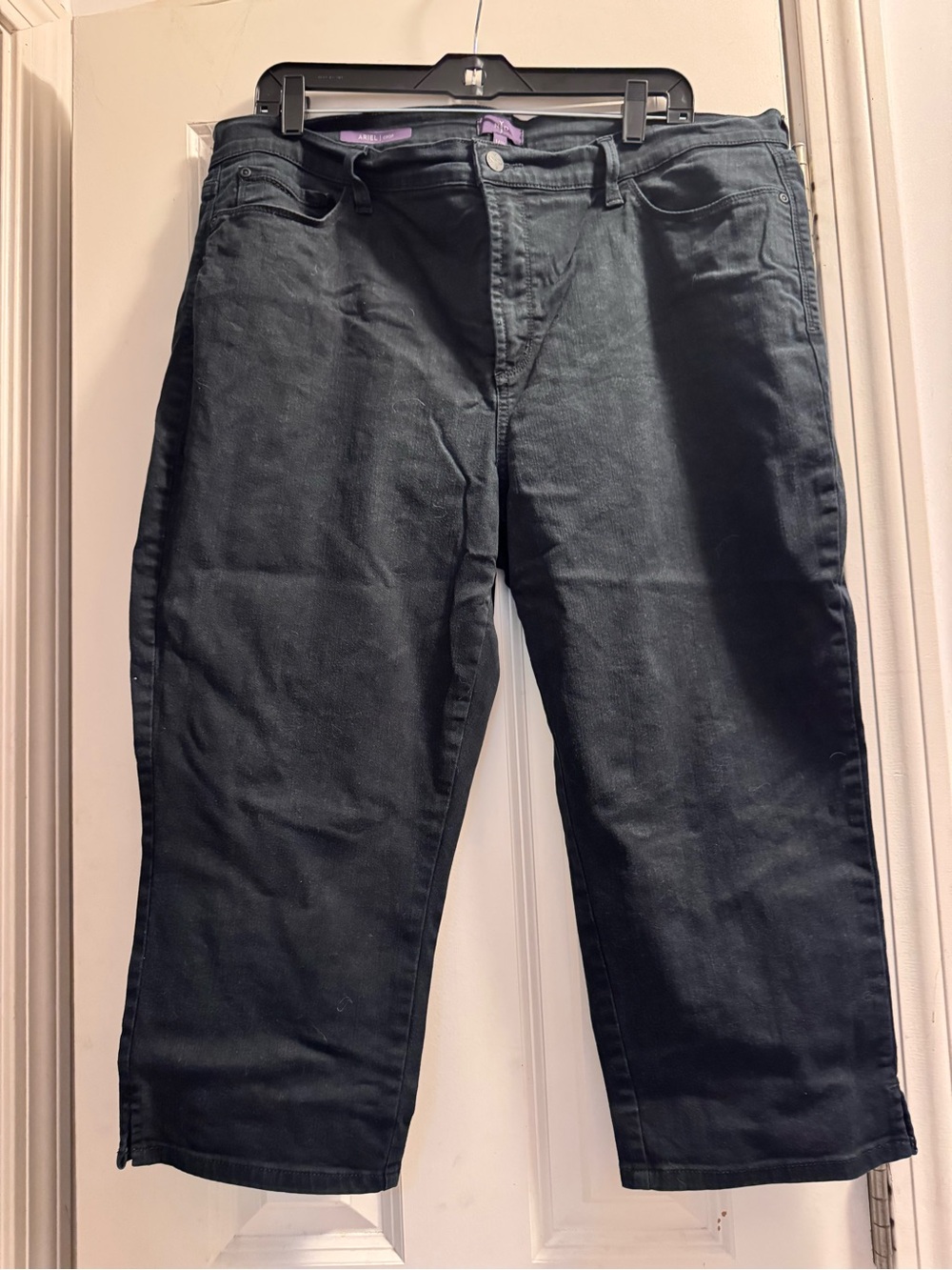 NYDJ Ariel Crop Jeans Women's 16W Dark Wash Lift Tuck Capri Denim
